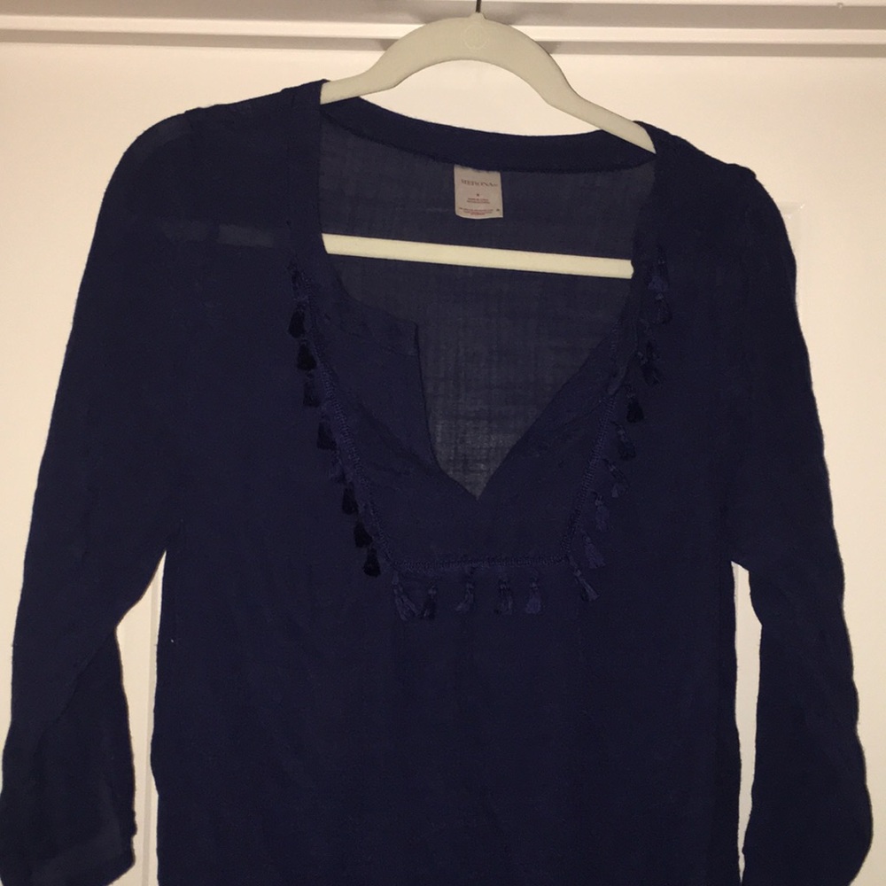 Navy blue swim cover up